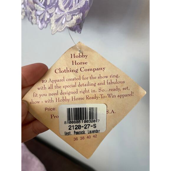 NOS Western Women's Lavender Sheer Cropped Blouse Formal Size Small Pastel - Picture 6 of 11